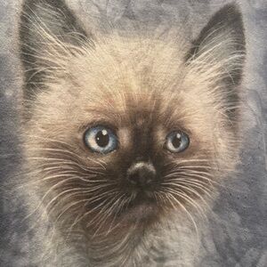 The Mountain Blue Tie Dye Kitten Sweatshirt